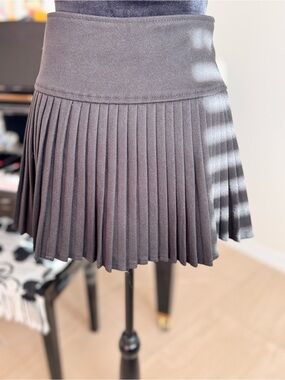 Pleated Mini Skirt in Black